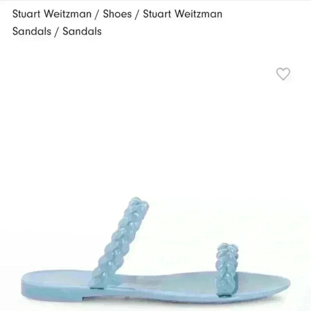 Stuart‎ Weitzman, Sawyer Braided Dual-Band Jelly Sandals, US 10